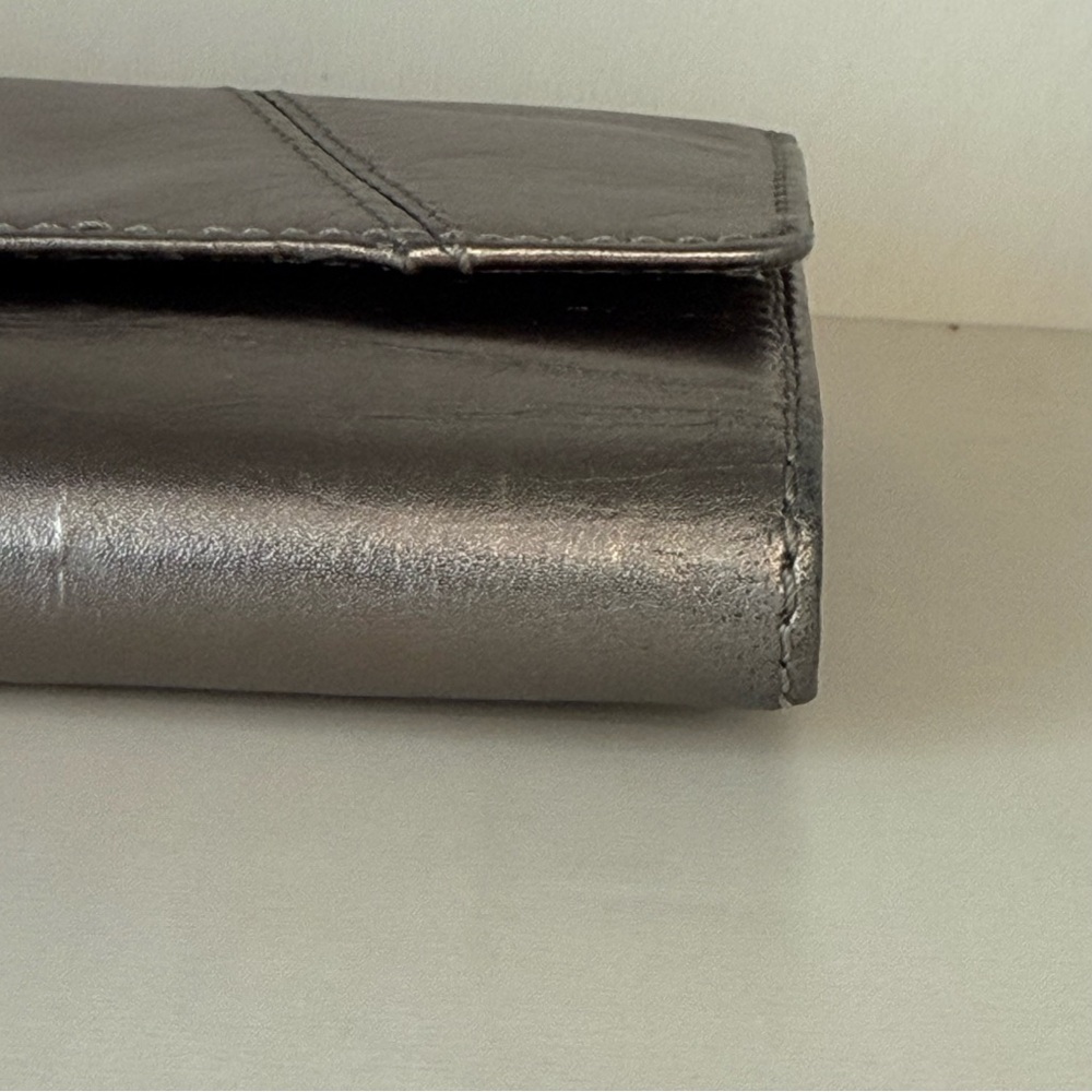 Fossil Y2K Metallic Silver Wallet, extra insert 7x4 - Picture 5 of 16
